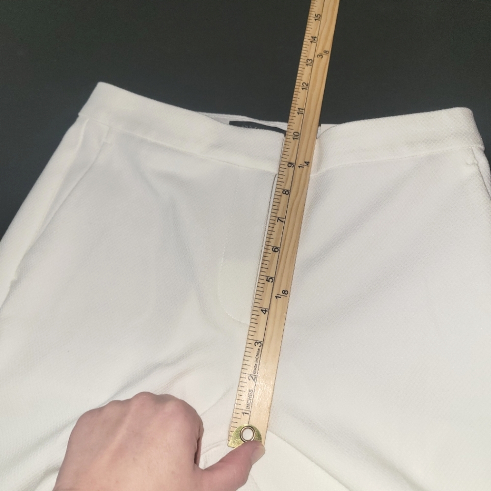New Ann Taylor White High Rise Curvy Ankle Pants 2P - Picture 11 of 13